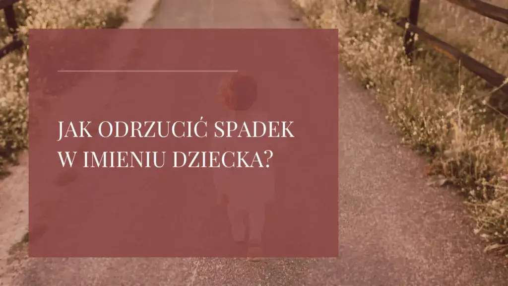 Zdjęcie Jak odrzucić spadek w imieniu dziecka? Kluczowe kroki prawne dla rodziców